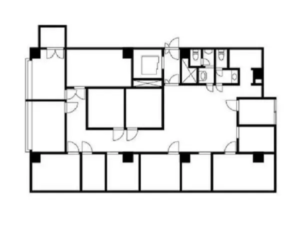 貸店舗(事務所仕様)の平面図