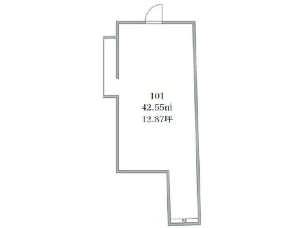 貸店舗(スケルトン)の平面図