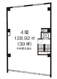 美容室・理容室の居抜き物件の平面図
