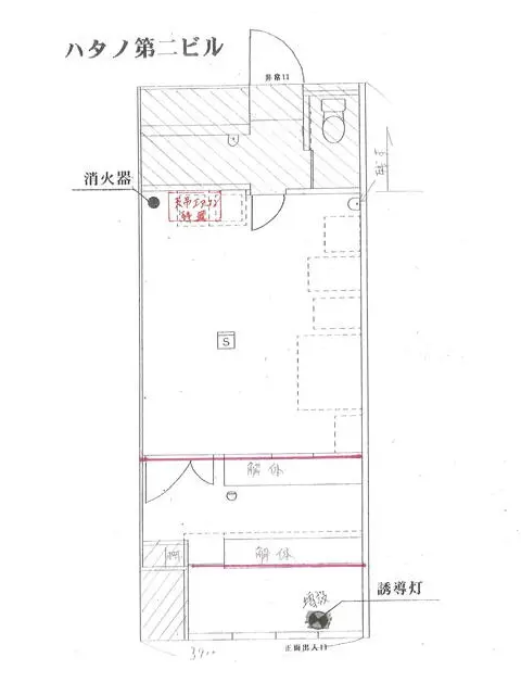 テイクアウトの居抜き物件の平面図