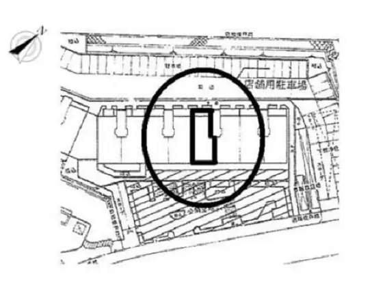 貸店舗(スケルトン)の平面図