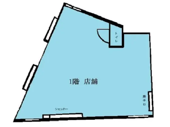 貸店舗(スケルトン)の平面図