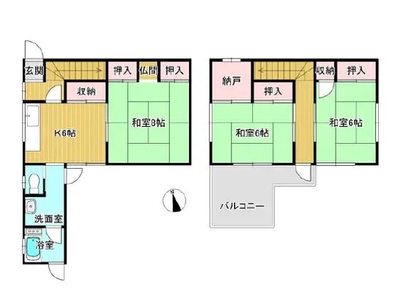 川口の事務所仕様店舗物件の平面図