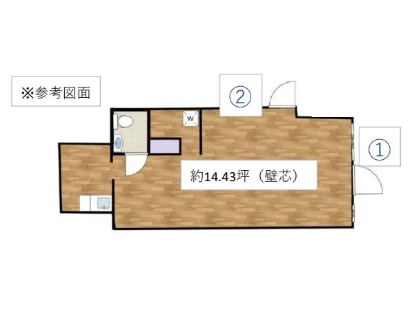 両国の居抜き店舗の平面図