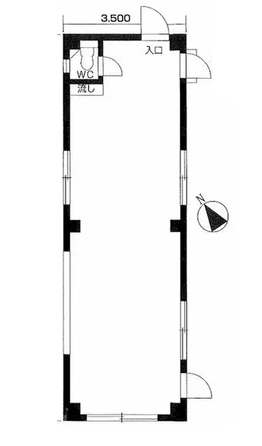 吉祥寺のエステ居抜きの平面図