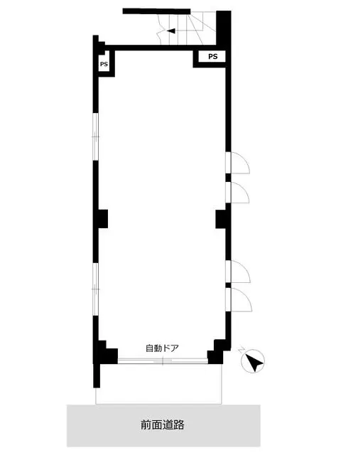 外苑前の居抜き店舗の平面図