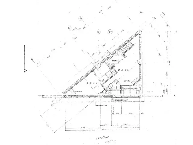 本厚木の居抜き店舗の平面図