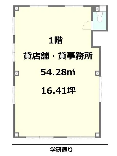 貸店舗(事務所仕様)の平面図