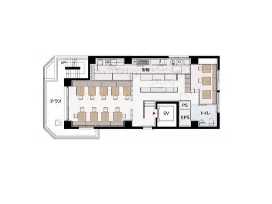 麻布十番の居抜き店舗の平面図