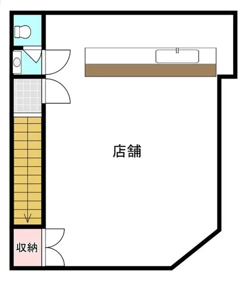舎人の居抜き店舗の平面図