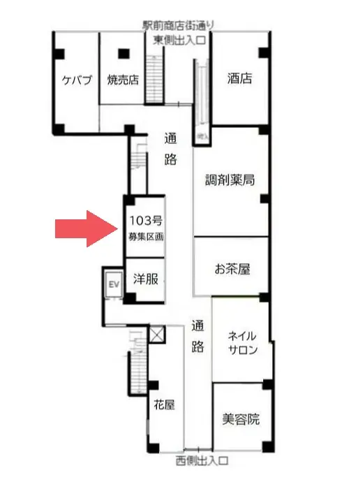 整体・マッサージの居抜き物件のフロアマップ