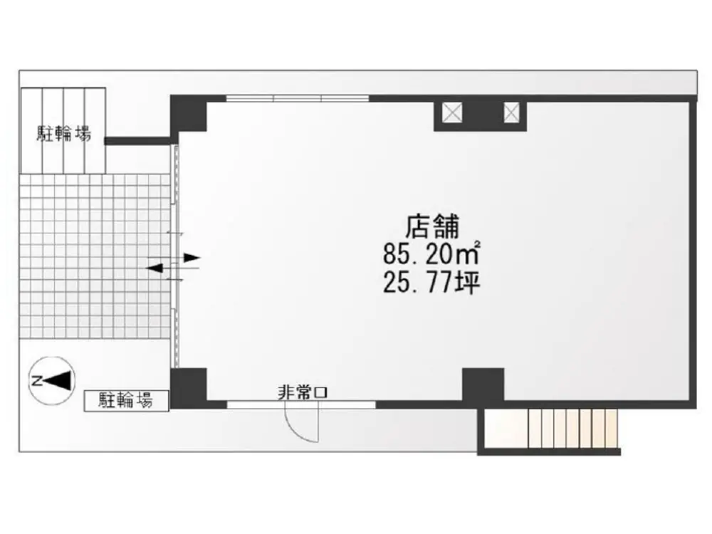 府中のスケルトン物件の平面図