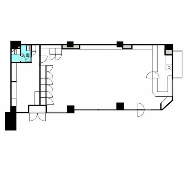 物販の居抜き物件の平面図
