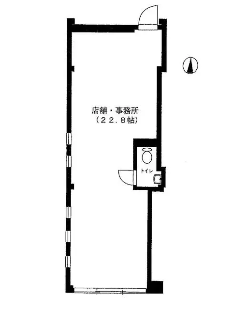 本郷三丁目のスケルトン物件の平面図