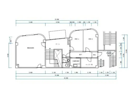光が丘の医院居抜きの平面図