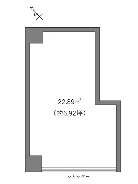 王子神谷のスケルトン物件の平面図