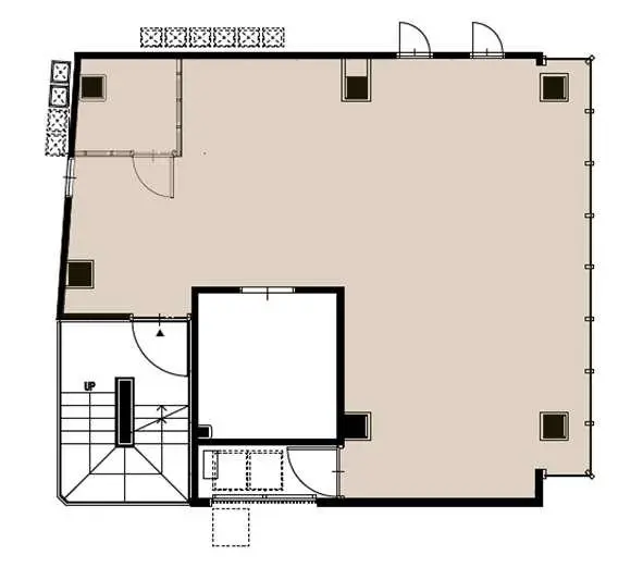 貸店舗(スケルトン)の平面図
