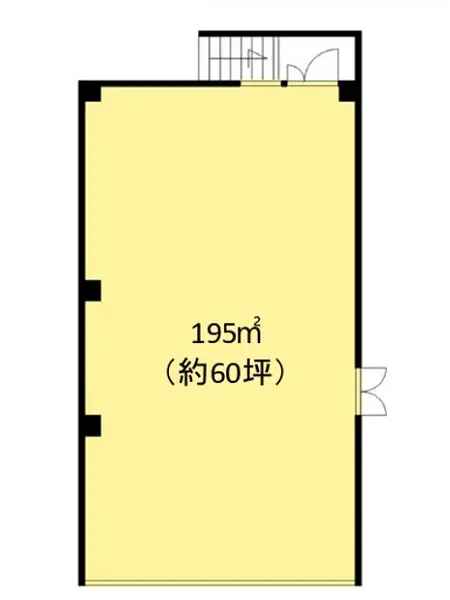 地下鉄赤塚のスケルトン店舗物件の平面図