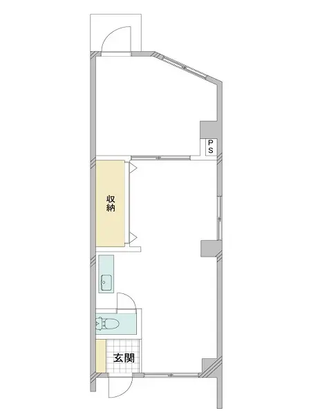 貸店舗(事務所仕様)の平面図