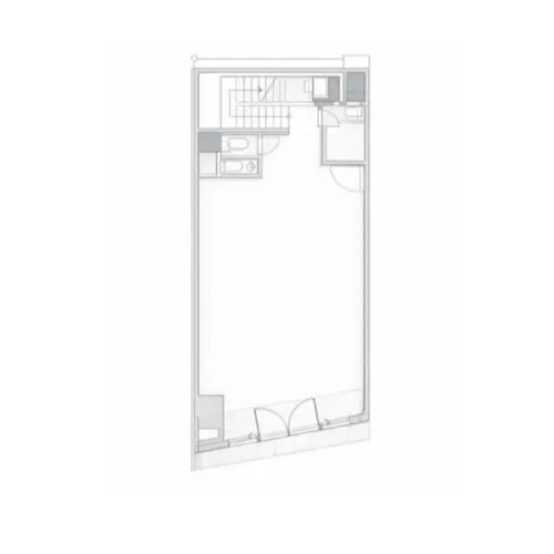 貸店舗(スケルトン)の平面図