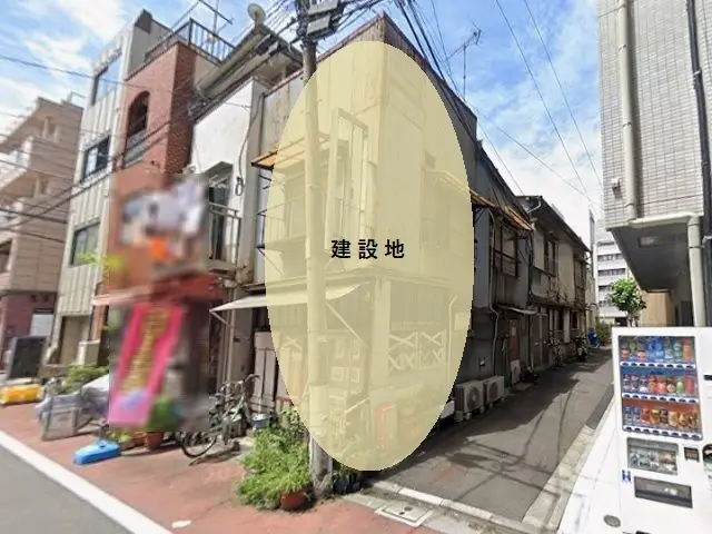 稲荷町のスケルトン店舗物件の外観