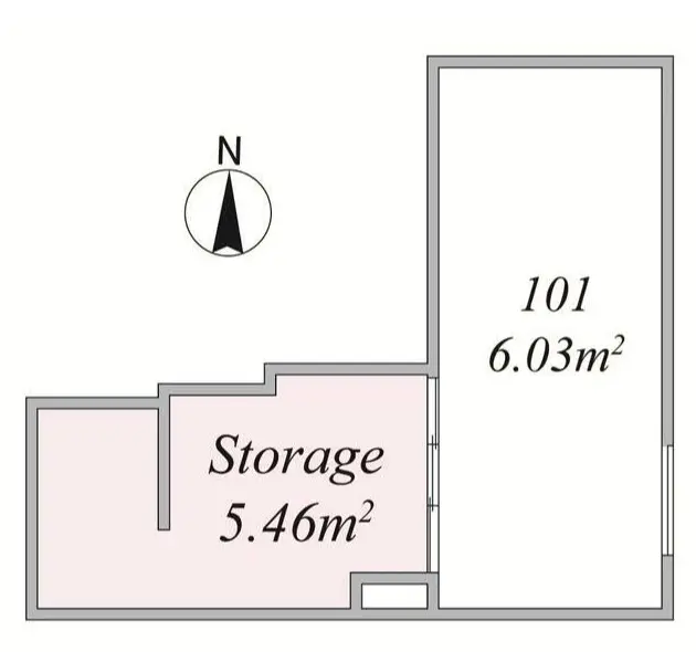貸店舗(スケルトン)の平面図