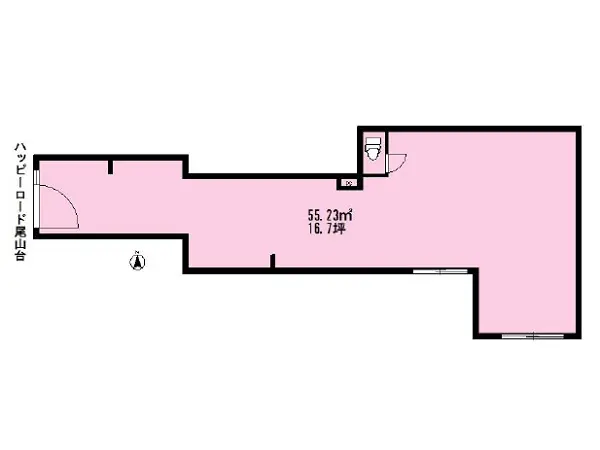 尾山台のスケルトン物件の平面図
