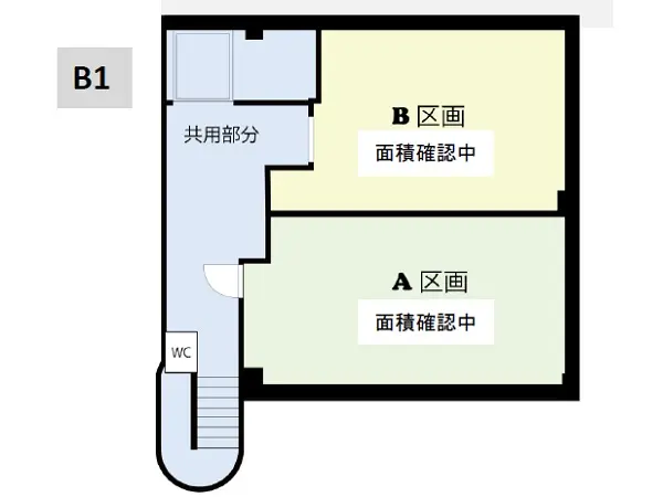 貸店舗(スケルトン)の平面図