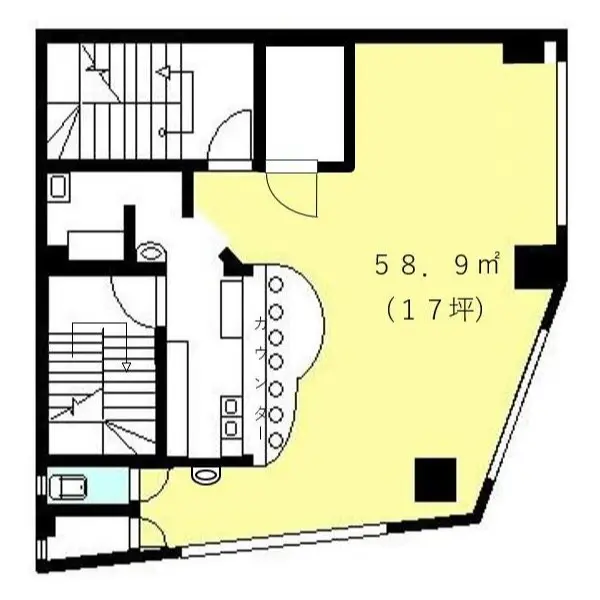 みずほ台の居抜き店舗の平面図