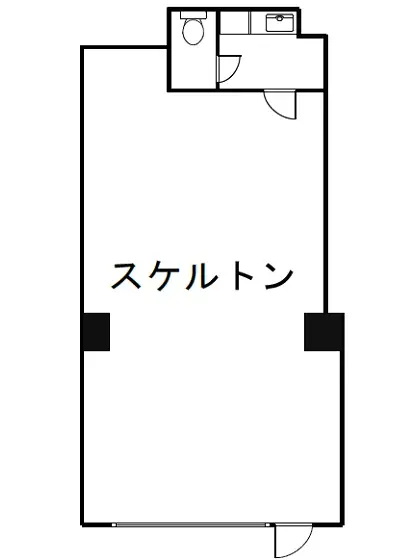 浅草橋のスケルトン物件の平面図