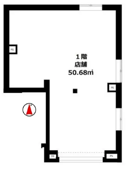 下北沢のスケルトン物件の平面図