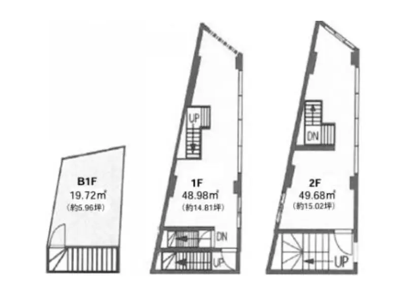 鶯谷のカフェ・喫茶店居抜きの平面図
