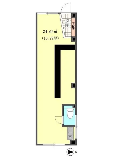蓮沼の居抜き店舗の平面図