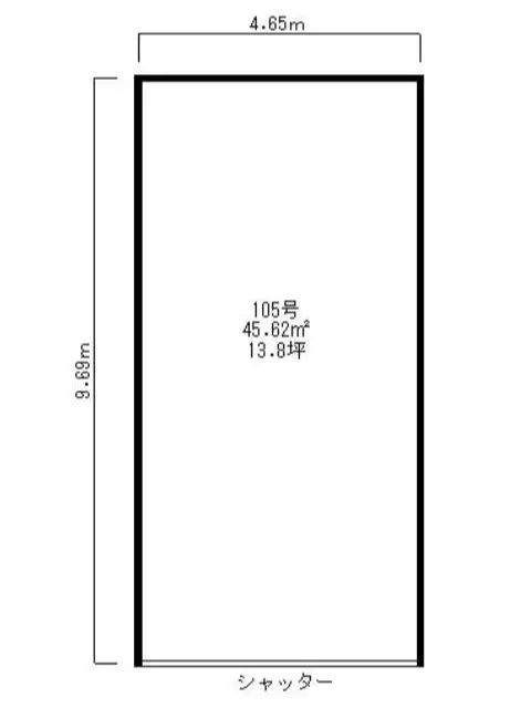 大泉学園の居抜き店舗の平面図