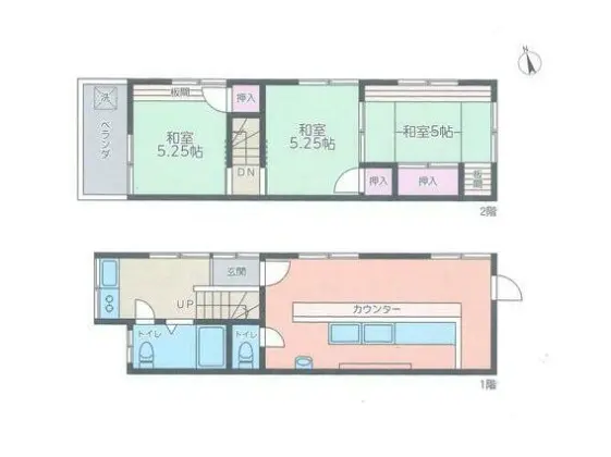 スナック・パブの居抜き物件の平面図