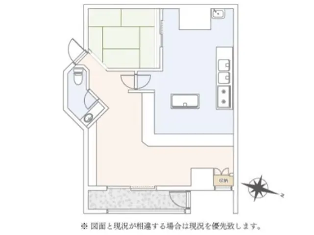 牛込神楽坂の居抜き店舗の平面図