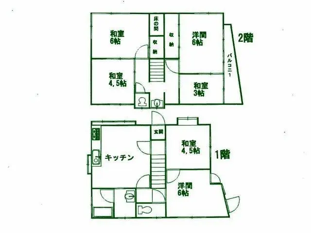 北千住のスケルトン物件の平面図