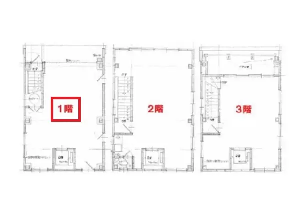 新日本橋のスケルトン物件の平面図
