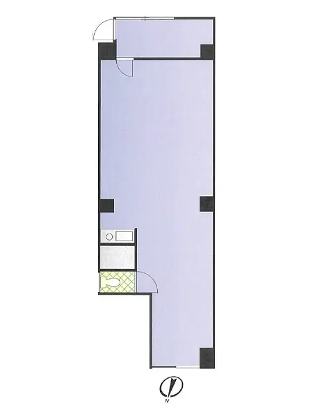 外苑前のスケルトン店舗物件の平面図