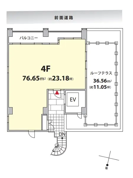 表参道の美容室・理容室居抜きの平面図