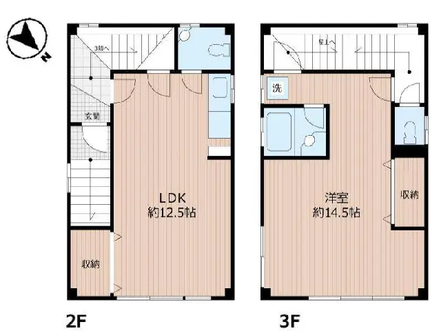 貸店舗(事務所仕様)の平面図