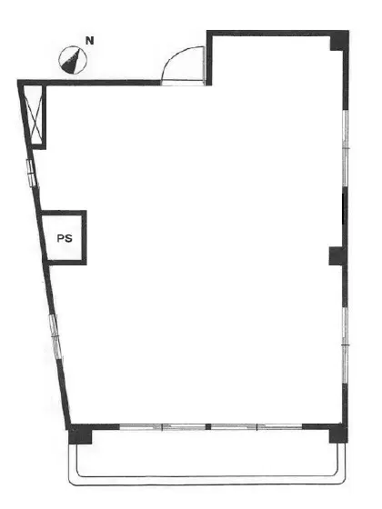 貸店舗(スケルトン)の平面図