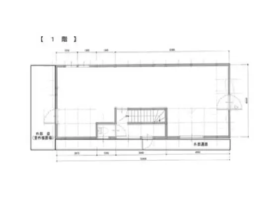 貸店舗(スケルトン)の平面図
