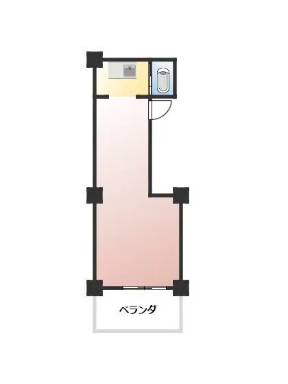 東銀座のスケルトン店舗物件の平面図