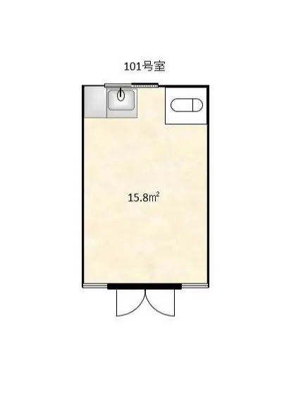 貸店舗(事務所仕様)の平面図
