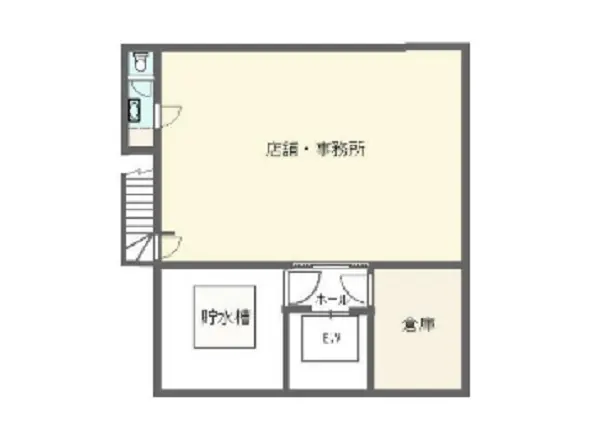 貸店舗(スケルトン)の平面図