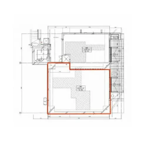 貸店舗(スケルトン)の平面図
