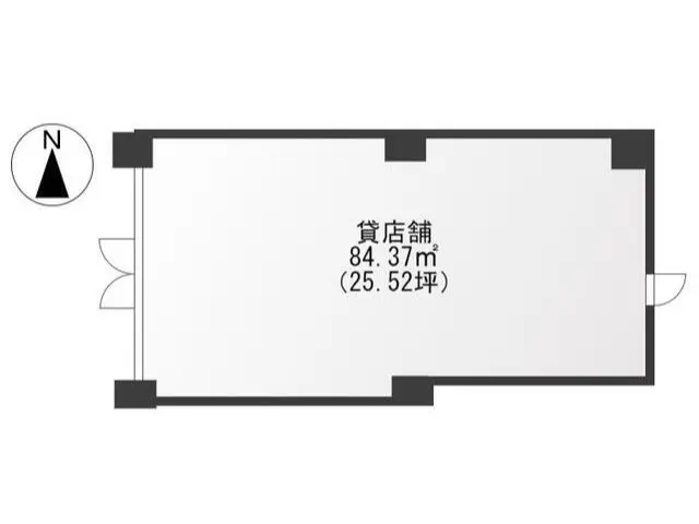 府中の居抜き店舗の平面図
