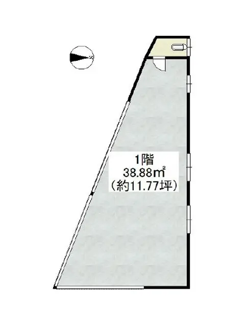 貸店舗(事務所仕様)の平面図