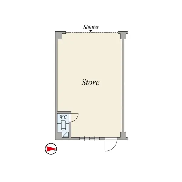 八王子のラーメン居抜きの平面図